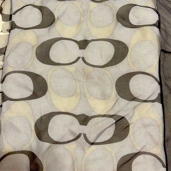 Coach Signature C Silk Scarf - Picture 7 of 9